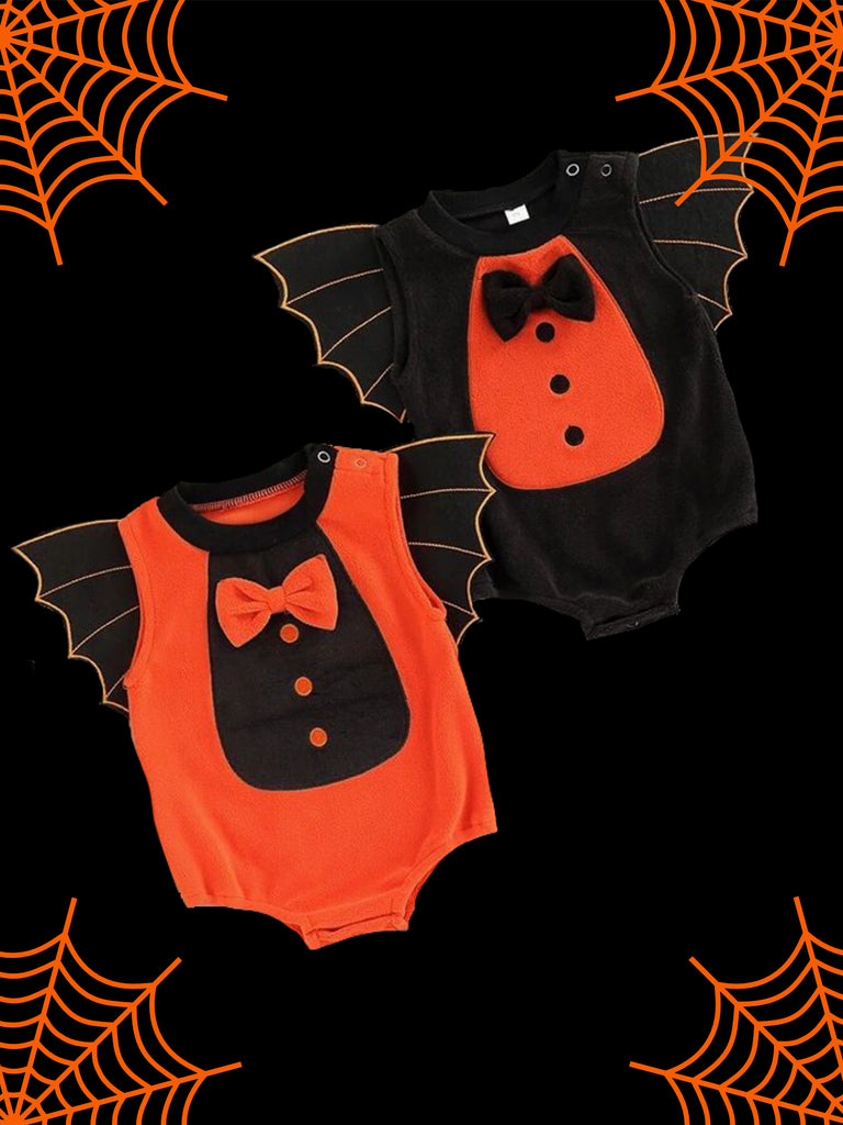 BatWing Bow-Tie Onesie Black